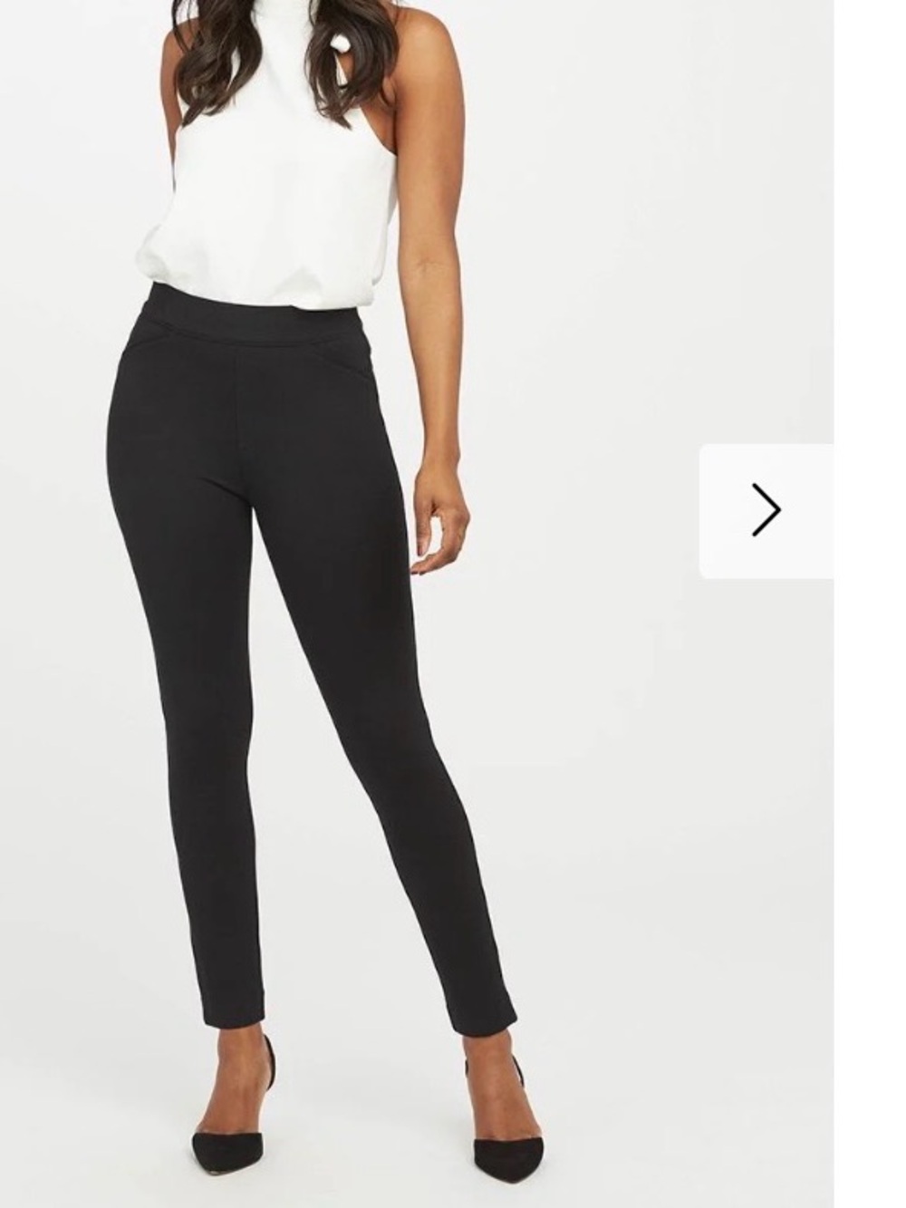 NWOT SPANX The Perfect Black Pant Ankle Backseam Skinny Ponte Leggings Small